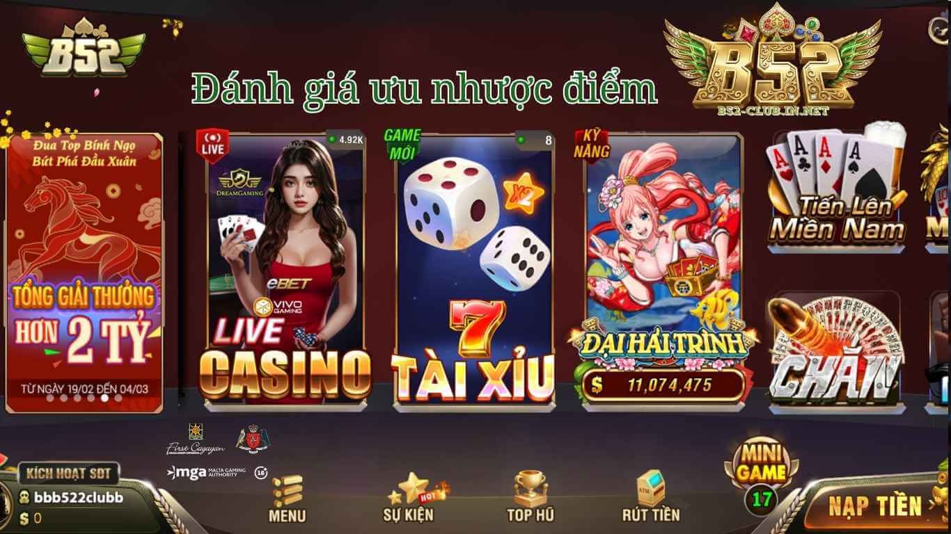 Đánh giá chất lượng cổng game đổi thưởng B52 CLUB Đánh giá chất lượng cổng game đổi thưởng B52 CLUB