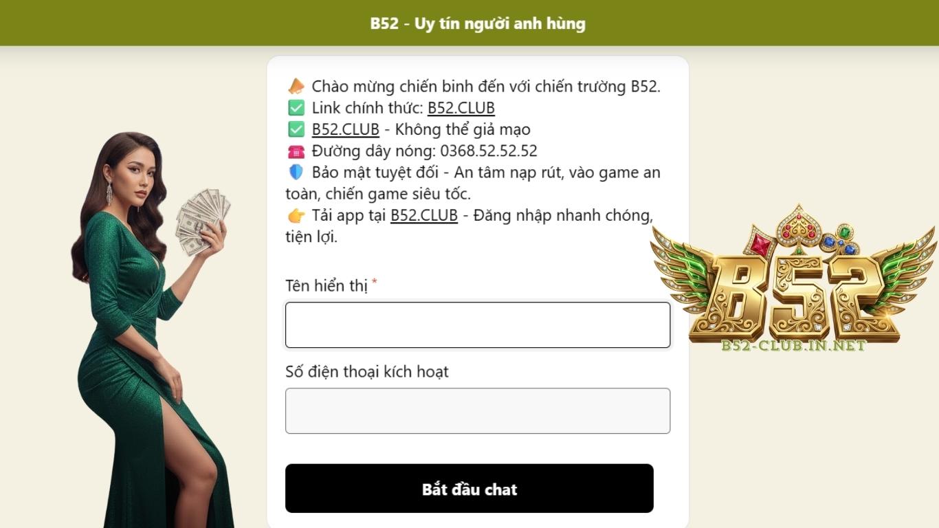 Lưu ý khi liên trung tâm hỗ trợ B52 Club