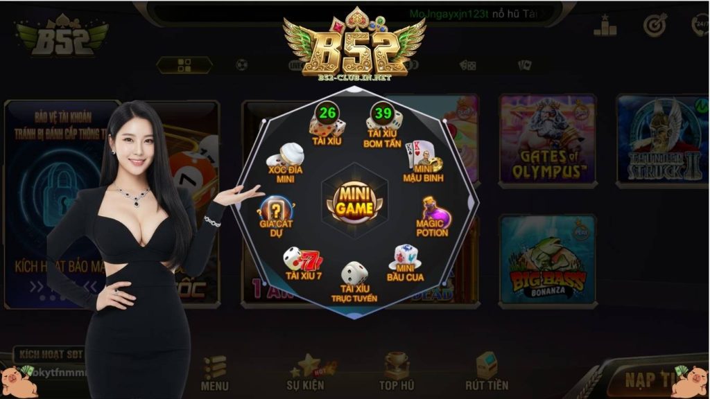 Khám phá sảnh mini game B52 CLUB