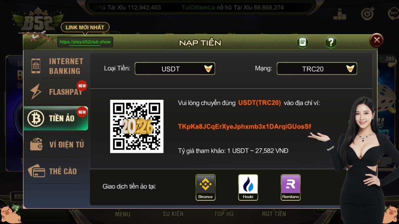 Nạp tiền qua ví điện tử