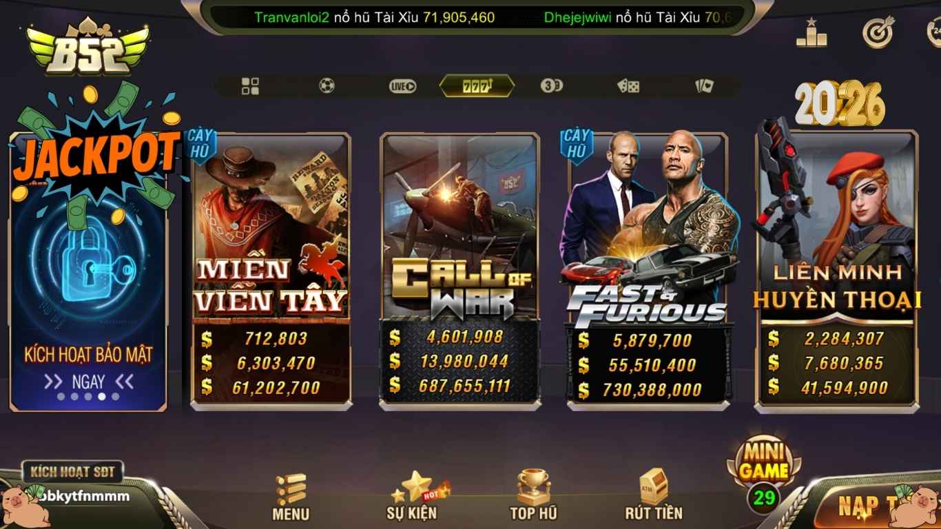 Khám phá sảnh nổ hũ đổi thưởng B52 CLUB