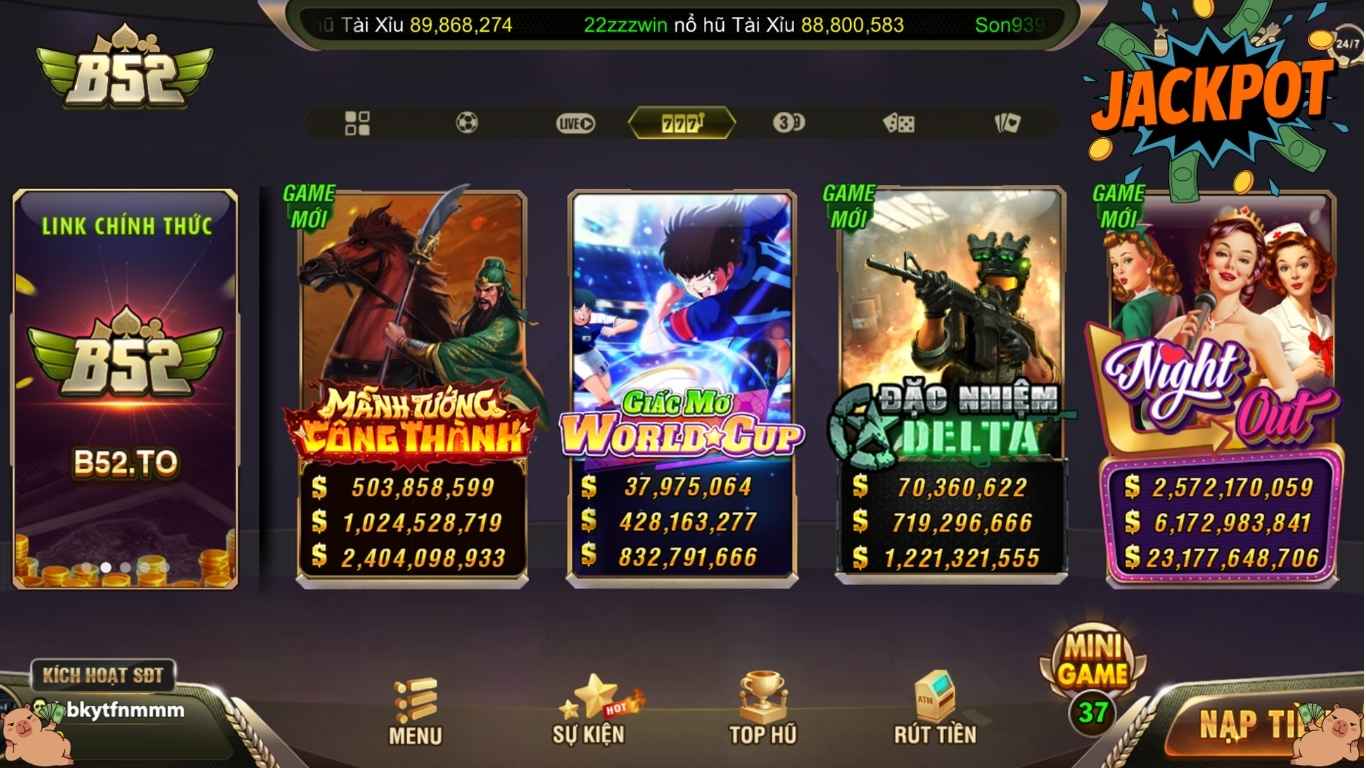 Các tựa game nổ hũ B52 CLUB phổ biến